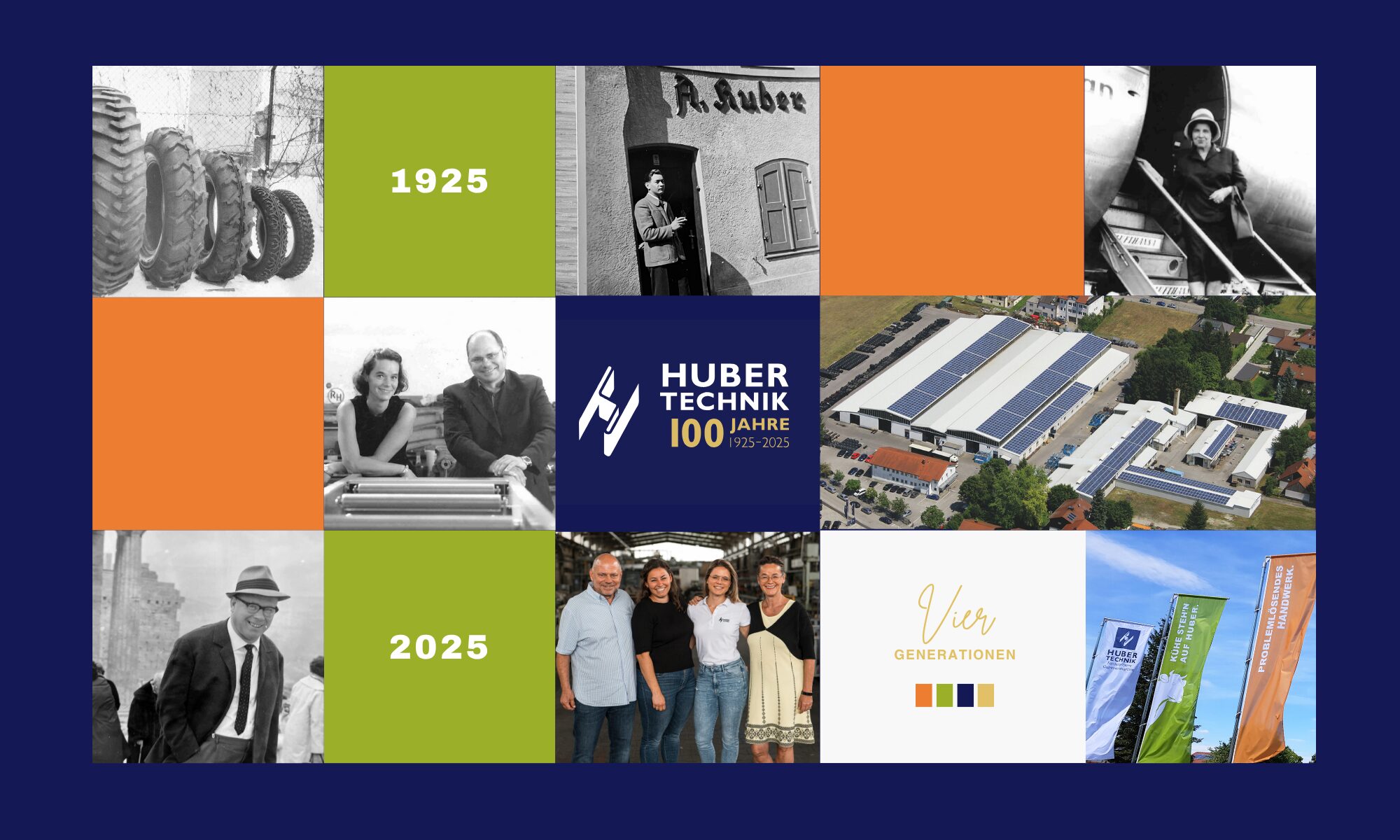 100 Jahre Huber Technik von 1925-2025, Vier Generationen